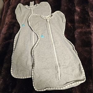 Two small lightly used Love To Dream swaddles